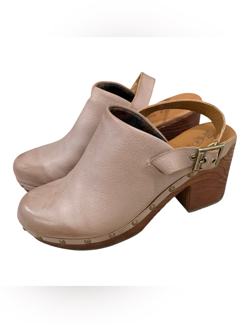 Korks Teagan Clogs Leather Slingback Clog Mules